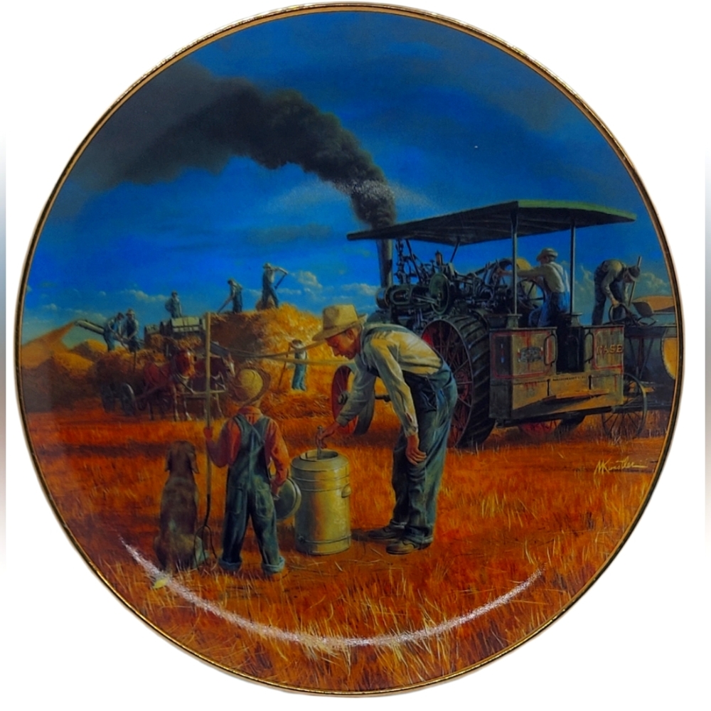Mort Kunstler's Prairie Gold porcelain plate